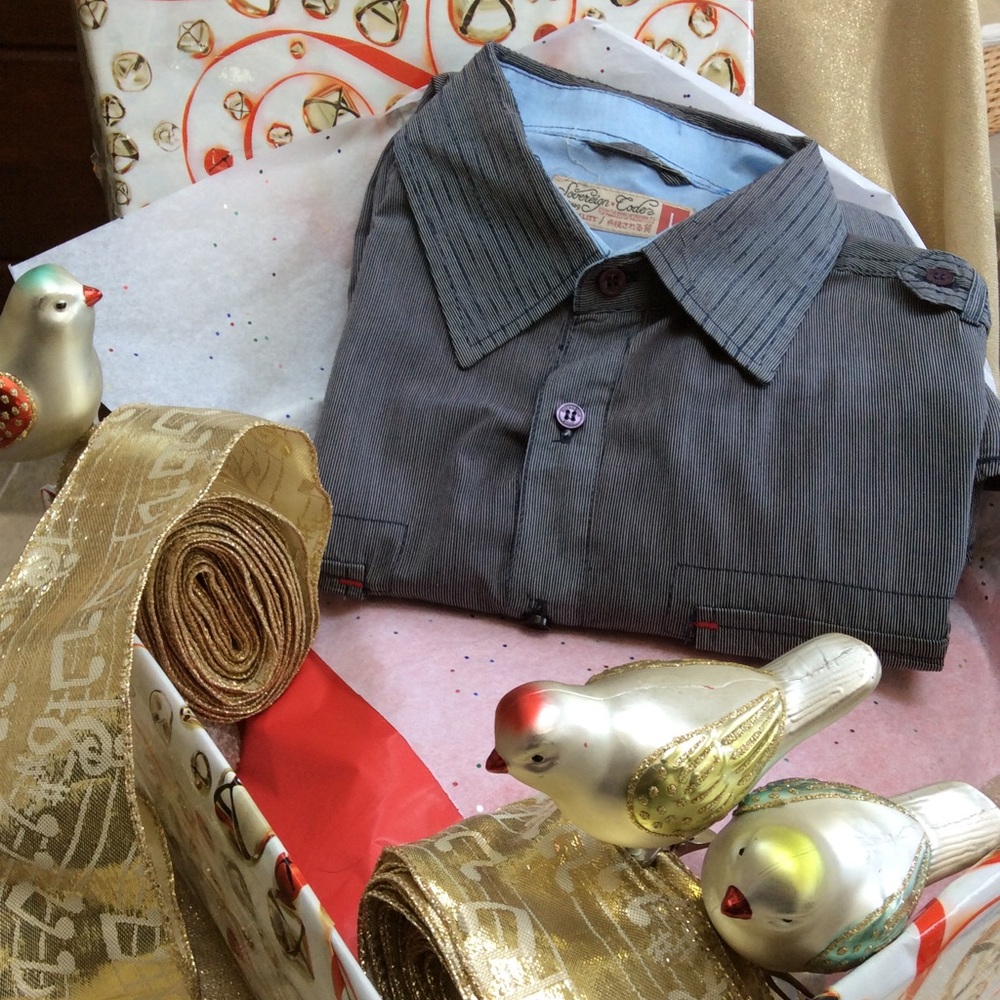 JZSTGR09- Cool Grey/Blue Long Sleeve Casual Shirt